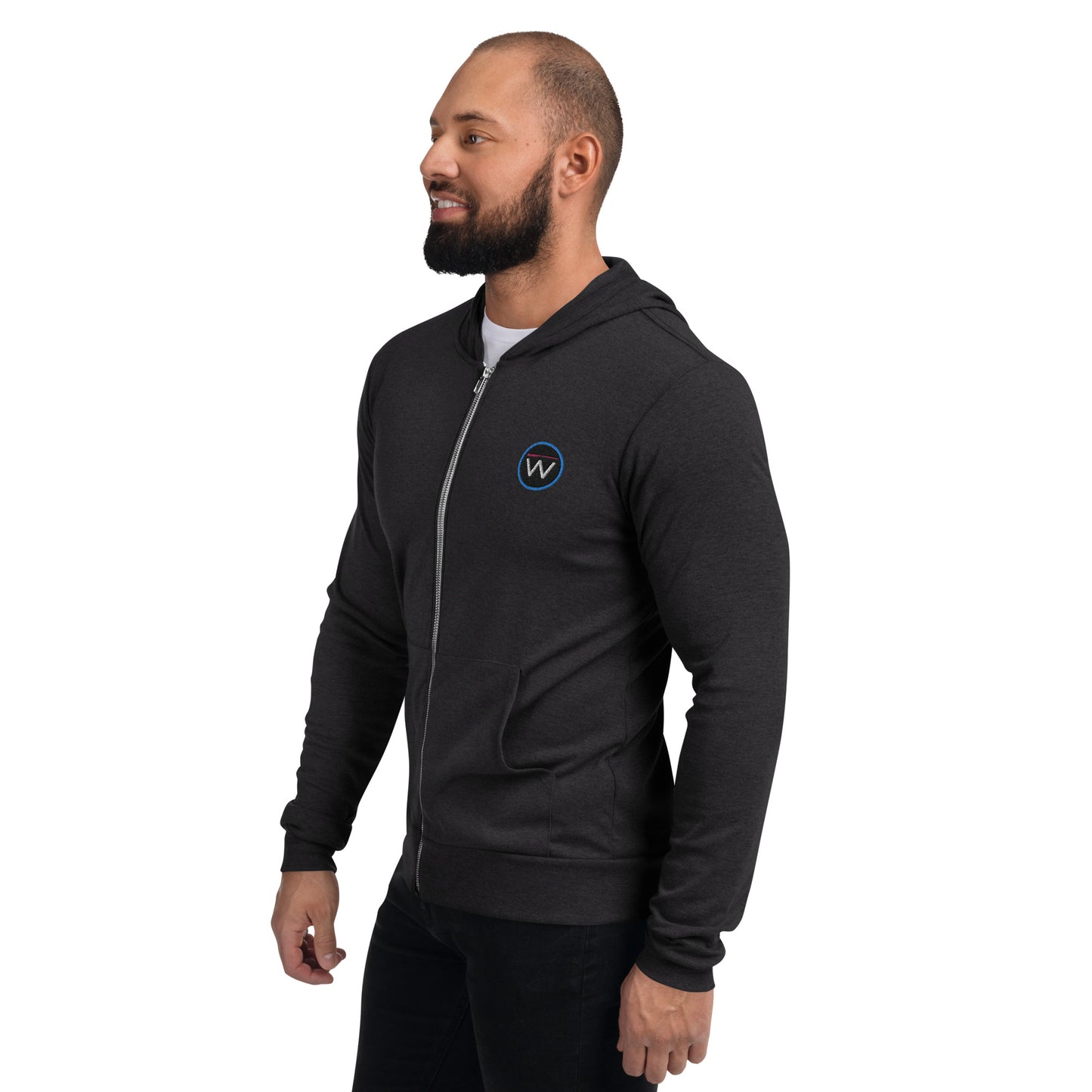 W Logo Unisex zip hoodie