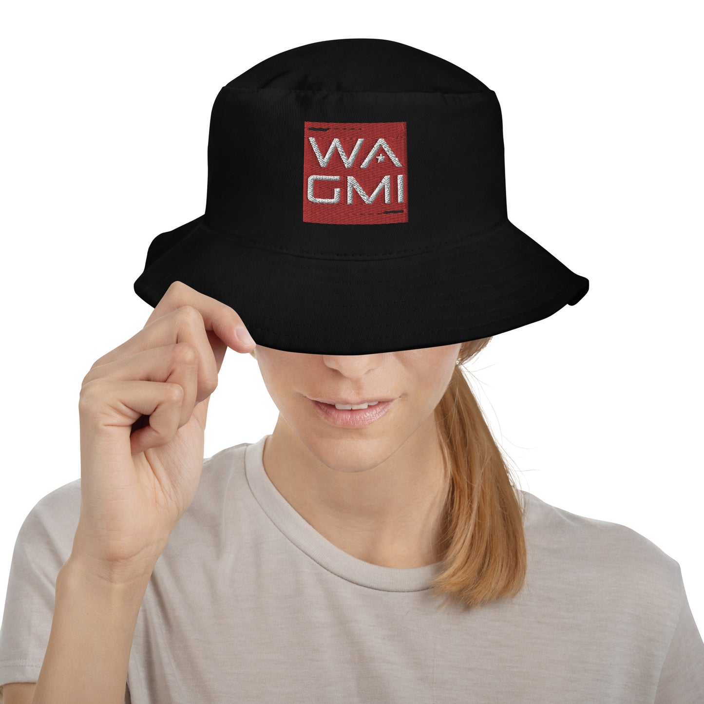 WAGMI Games Bucket Hat RED SQUARE LOGO