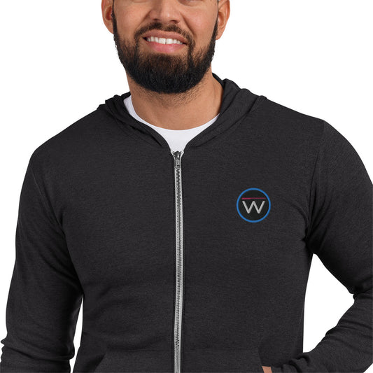 W Logo Unisex zip hoodie
